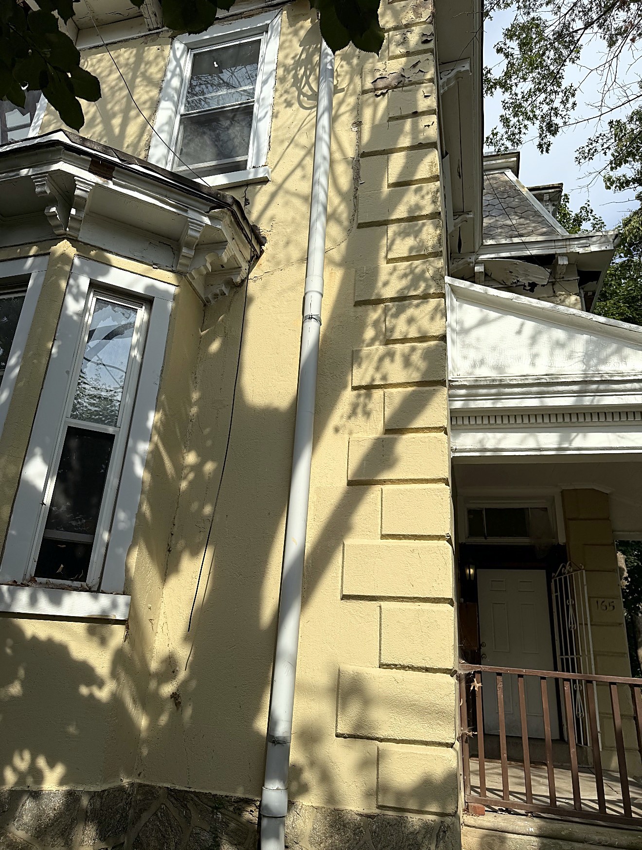 Front of the Yellow Building on Harvey Street